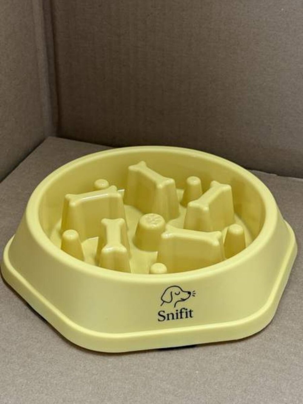 Slow Feeder Bowl for Small & Medium Cats & Dogs Yellow